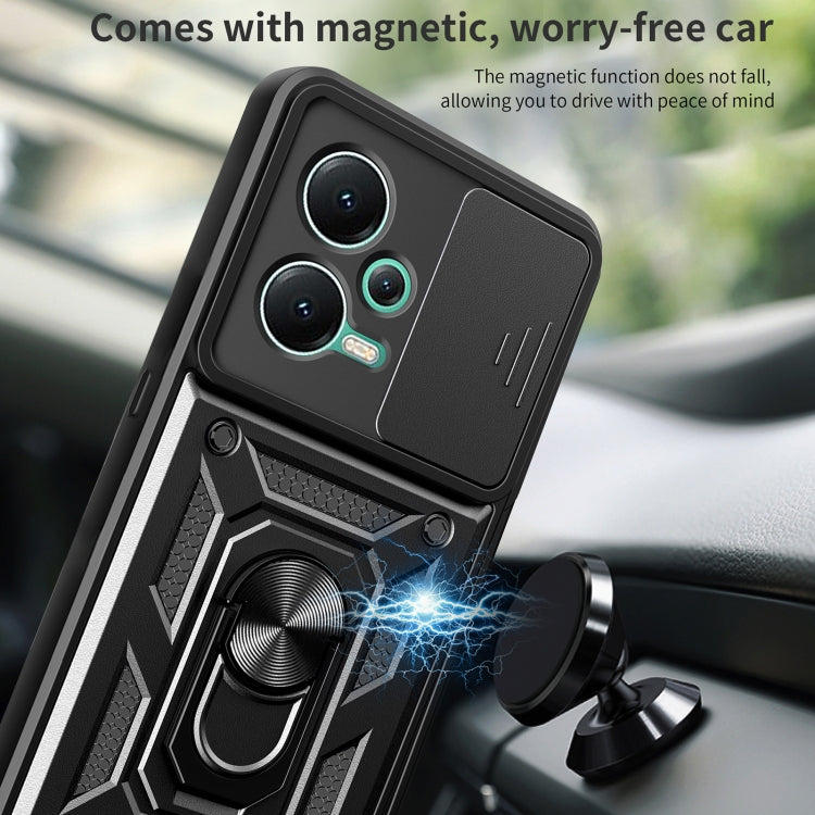 For Xiaomi Redmi Note 12 5G Global / Poco X5 Sliding Camera Design TPU + PC Phone Case