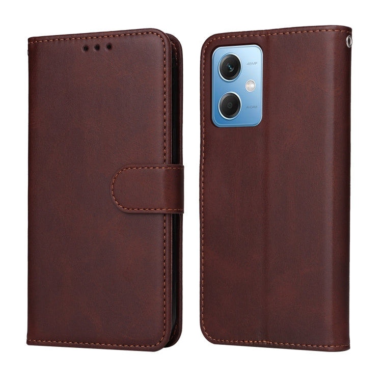For Xiaomi Redmi Note 12 China Classic Calf Texture Flip Leather Case