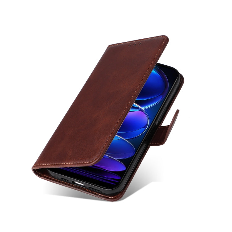 For Xiaomi Redmi Note 12 China Classic Calf Texture Flip Leather Case