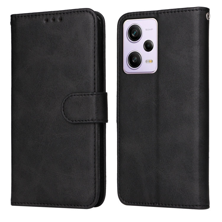 For Xiaomi Redmi Note 12 Pro 5G China Classic Calf Texture Flip Leather Case