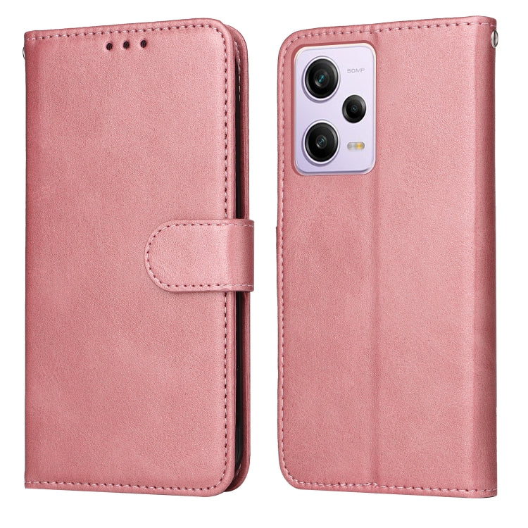 For Xiaomi Redmi Note 12 Pro 5G China Classic Calf Texture Flip Leather Case