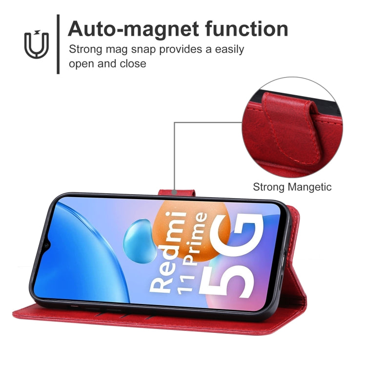 For Xiaomi Redmi 11 Prime 5G Leather Phone Case
