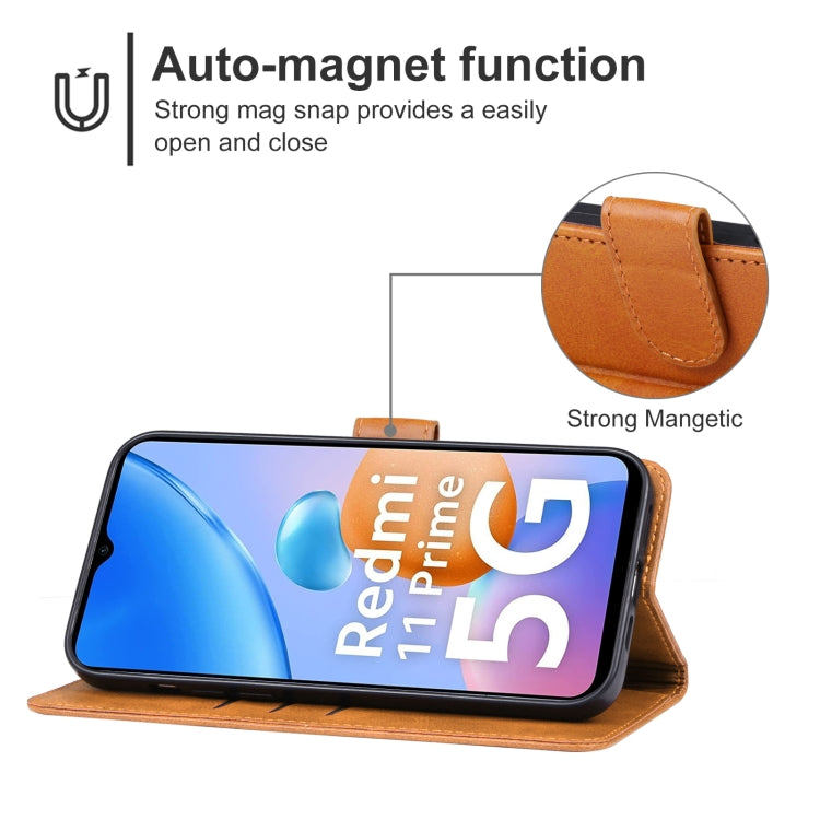 For Xiaomi Redmi 11 Prime 5G Leather Phone Case