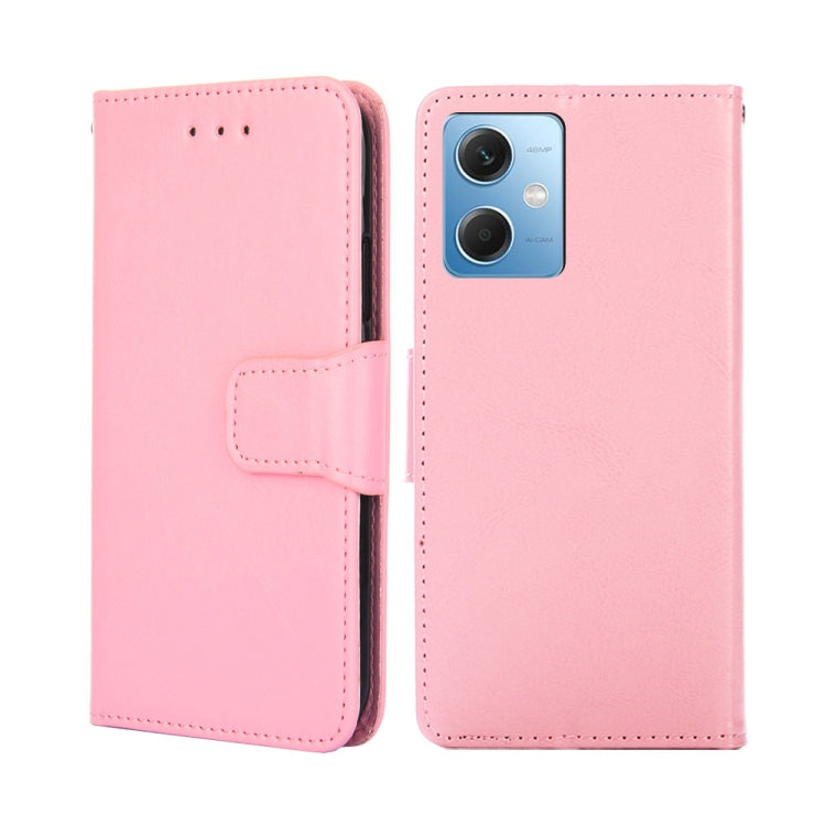 For Xiaomi Redmi Note 12 China Crystal Texture Horizontal Flip Leather Phone Case