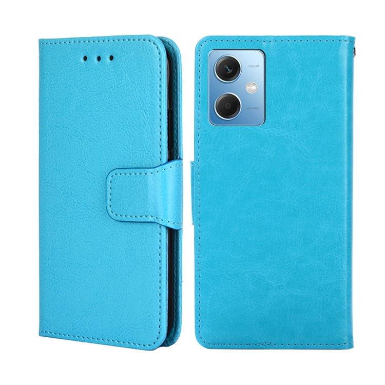 For Xiaomi Redmi Note 12 China Crystal Texture Horizontal Flip Leather Phone Case