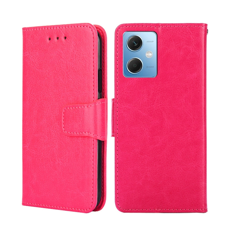 For Xiaomi Redmi Note 12 China Crystal Texture Horizontal Flip Leather Phone Case