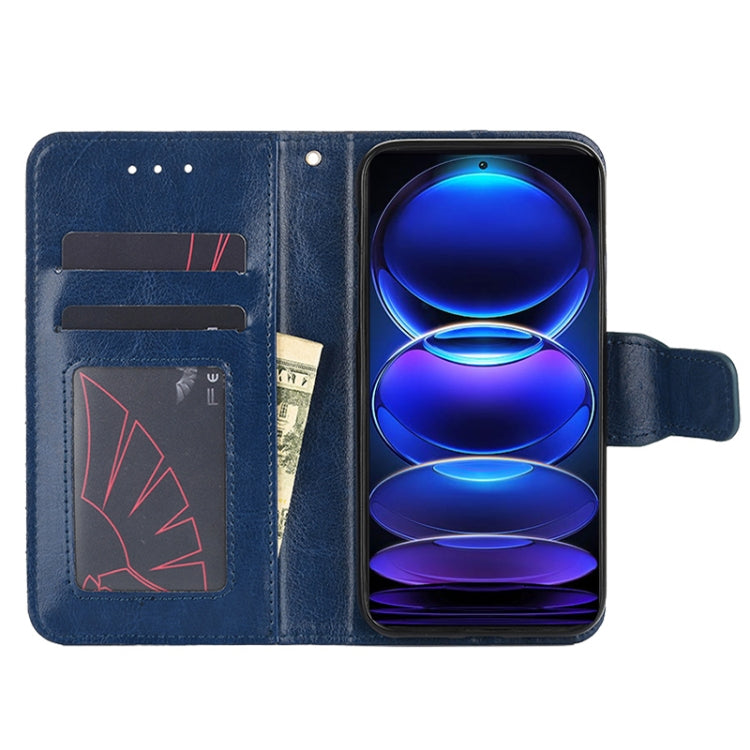 For Xiaomi Redmi Note 12 China Crystal Texture Horizontal Flip Leather Phone Case