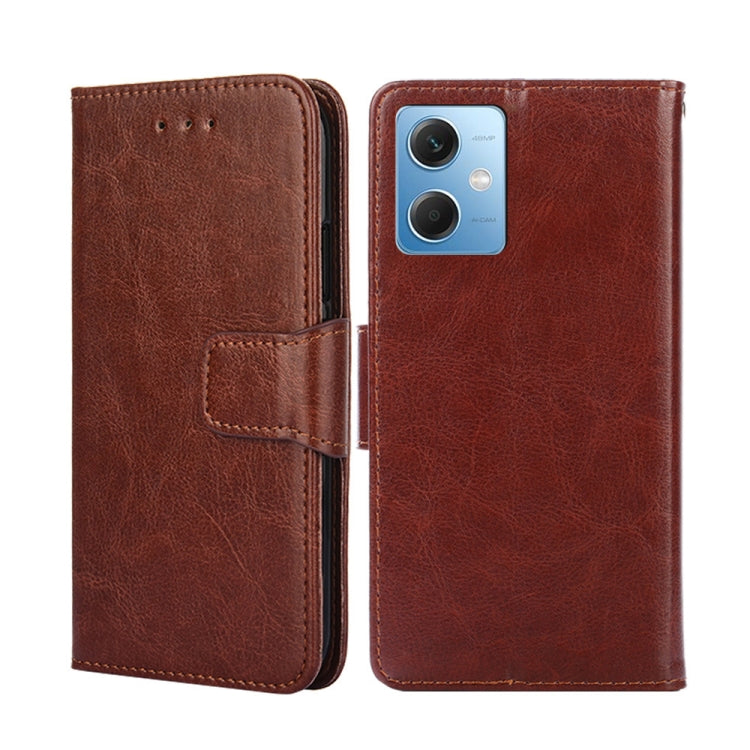 For Xiaomi Redmi Note 12 China Crystal Texture Horizontal Flip Leather Phone Case