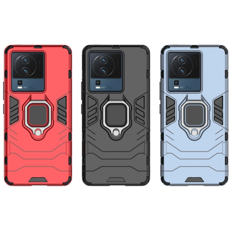 For vivo iQOO Neo7 PC + TPU Shockproof Protective Phone Case with Magnetic Ring Holder