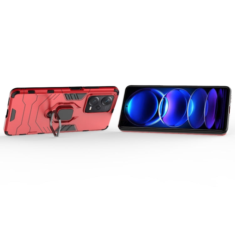 For Xiaomi Redmi Note 12 Pro+ China PC + TPU Shockproof Protective Phone Case with Magnetic Ring Holder