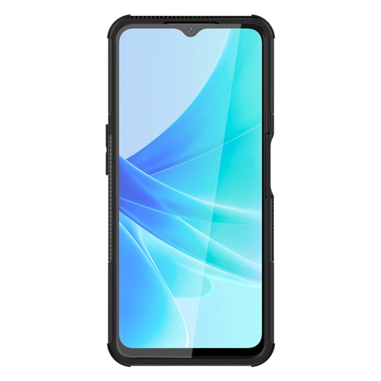 For OPPO A57 4G Tire Texture TPU + PC Phone Case with Holder