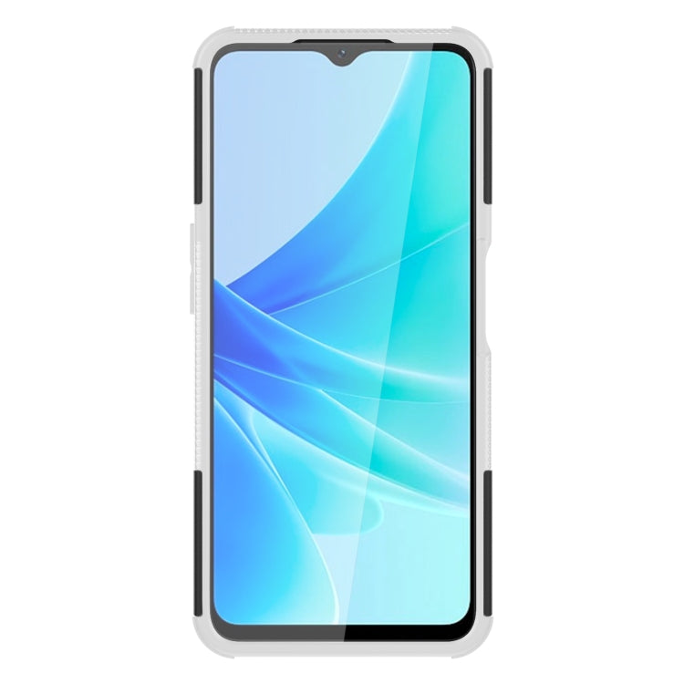 For OPPO A57 4G Tire Texture TPU + PC Phone Case with Holder