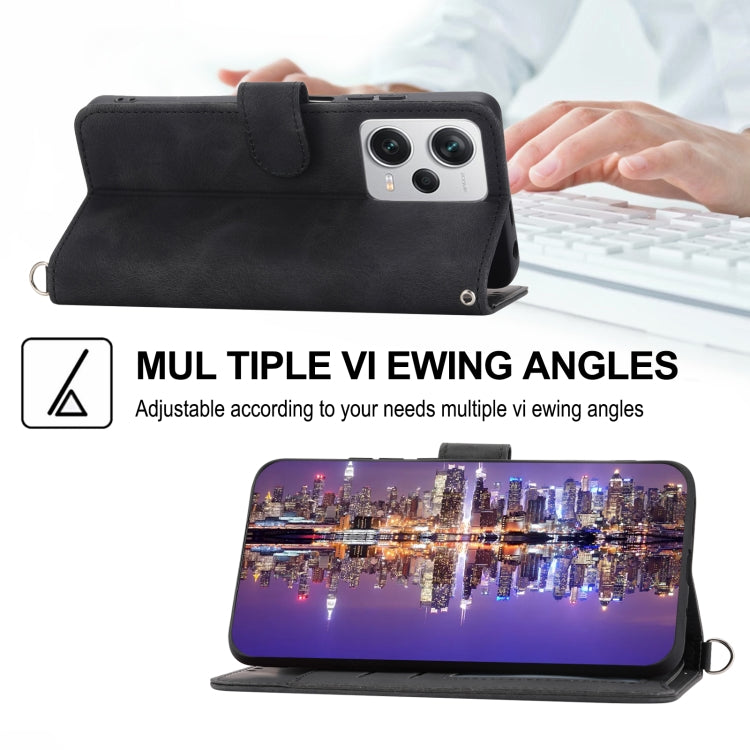 For Xiaomi Redmi Note 12 Pro+ China Skin-feel Flowers Embossed Wallet Leather Phone Case