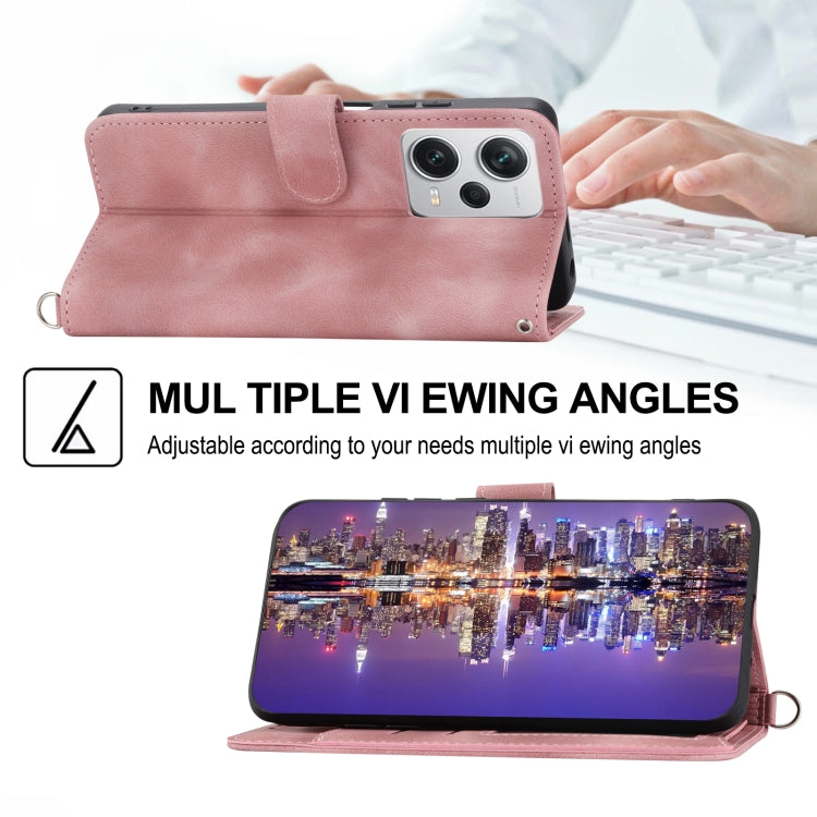 For Xiaomi Redmi Note 12 Pro+ China Skin-feel Flowers Embossed Wallet Leather Phone Case