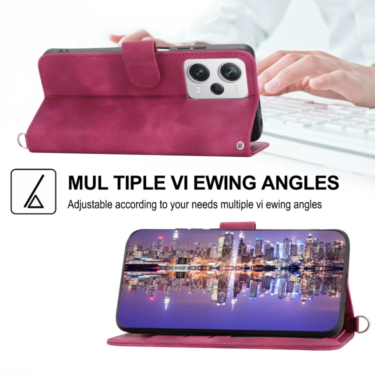 For Xiaomi Redmi Note 12 Pro+ China Skin-feel Flowers Embossed Wallet Leather Phone Case