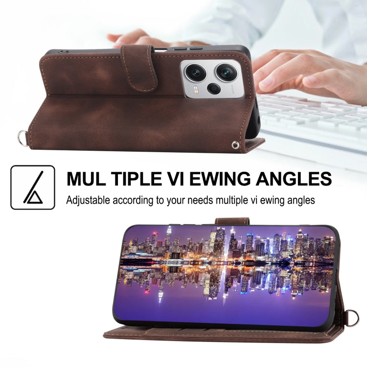 For Xiaomi Redmi Note 12 Pro+ China Skin-feel Flowers Embossed Wallet Leather Phone Case