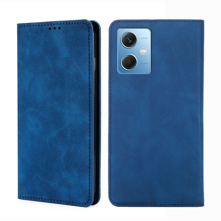 For Xiaomi Redmi Note 12 China Skin Feel Magnetic Horizontal Flip Leather Phone Case