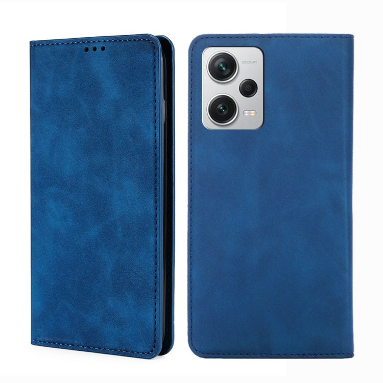 For Xiaomi Redmi Note 12 Pro+ China Skin Feel Magnetic Horizontal Flip Leather Phone Case