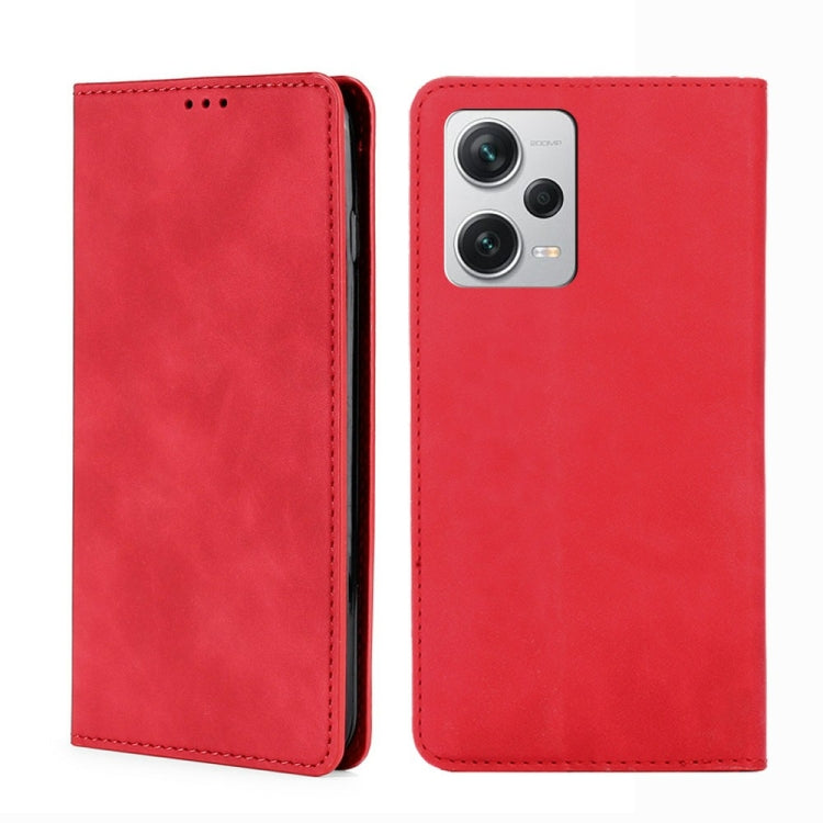 For Xiaomi Redmi Note 12 Pro+ China Skin Feel Magnetic Horizontal Flip Leather Phone Case