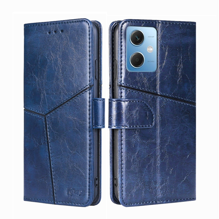 For Xiaomi Redmi Note 12 China Geometric Stitching Horizontal Flip Leather Phone Case
