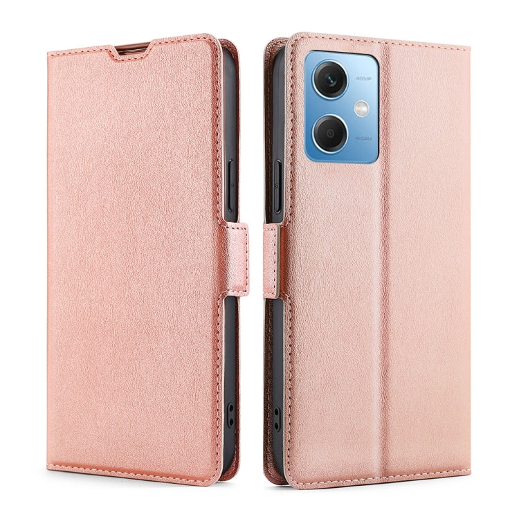 For Xiaomi Redmi Note 12 China Ultra-thin Voltage Side Buckle Horizontal Flip Leather Phone Case