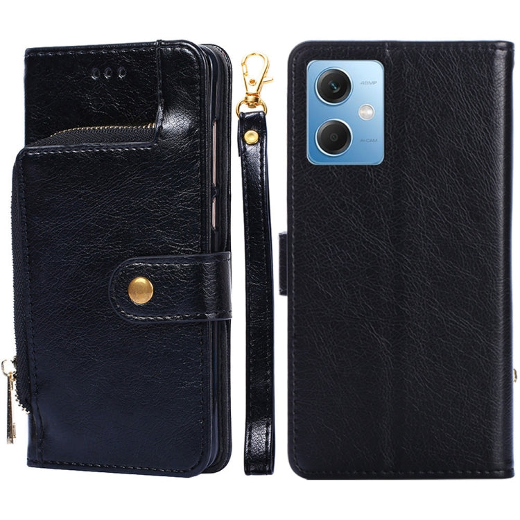 For Xiaomi Redmi Note 12 China Zipper Bag Leather Phone Case