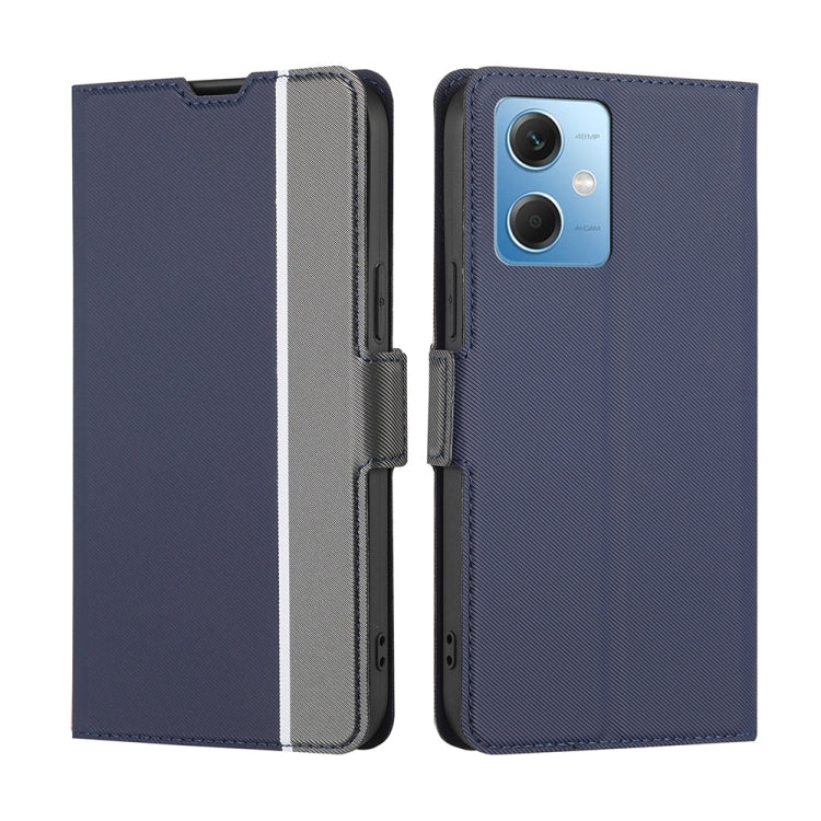 For Xiaomi Redmi Note 12 China Twill Texture Side Button Leather Phone Case
