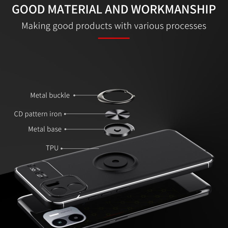 For Xiaomi Redmi A1 Metal Ring Holder 360 Degree Rotating TPU Phone Case