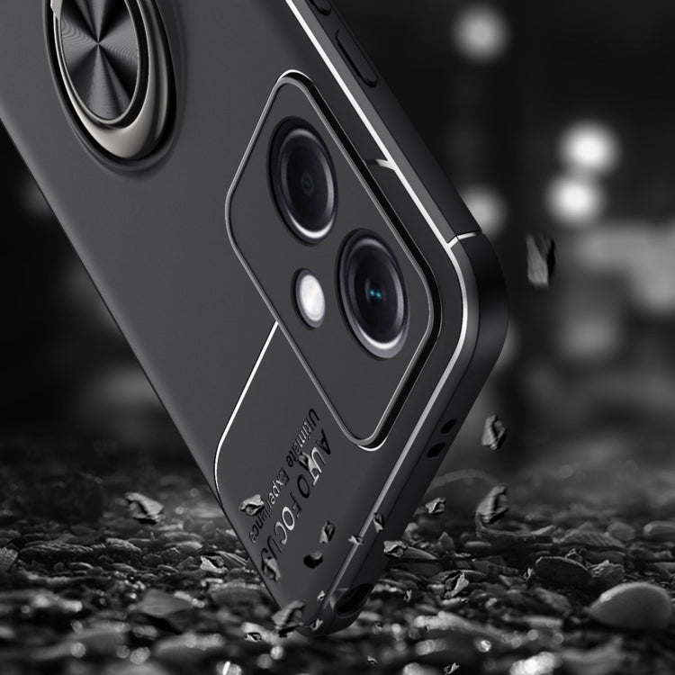 For Xiaomi Redmi Note 12 China Metal Ring Holder 360 Degree Rotating TPU Phone Case