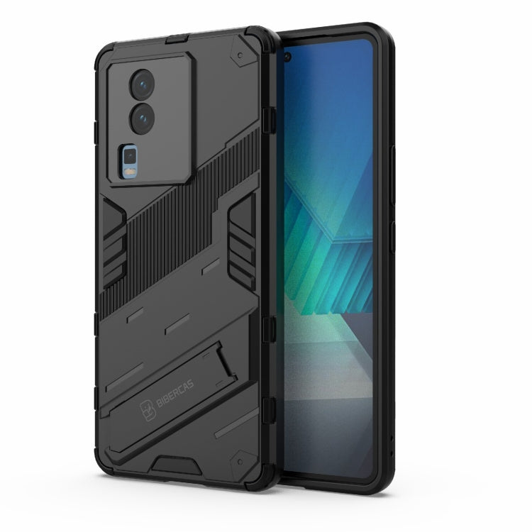 For vivo iQOO Neo7 Punk Armor 2 in 1 PC + TPU Phone Case with Invisible Holder