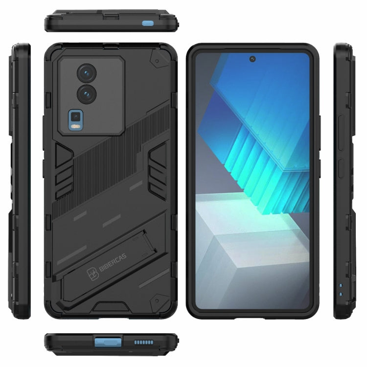 For vivo iQOO Neo7 Punk Armor 2 in 1 PC + TPU Phone Case with Invisible Holder