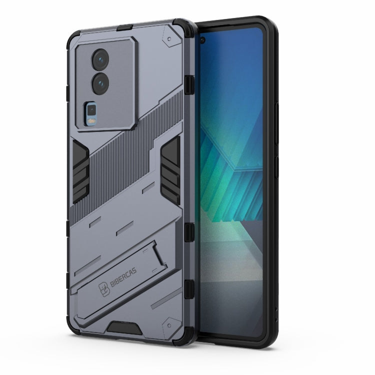 For vivo iQOO Neo7 Punk Armor 2 in 1 PC + TPU Phone Case with Invisible Holder