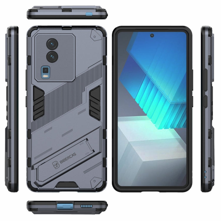 For vivo iQOO Neo7 Punk Armor 2 in 1 PC + TPU Phone Case with Invisible Holder
