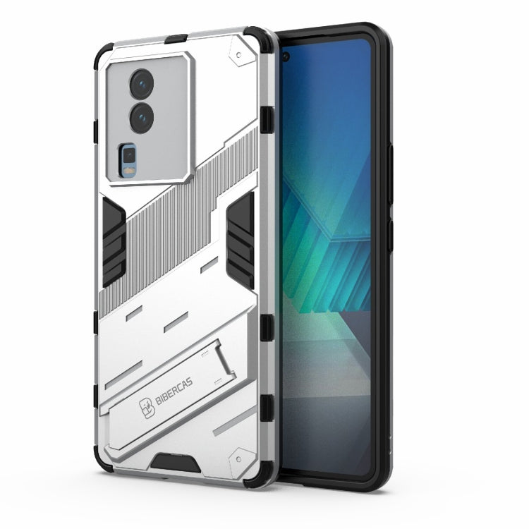 For vivo iQOO Neo7 Punk Armor 2 in 1 PC + TPU Phone Case with Invisible Holder