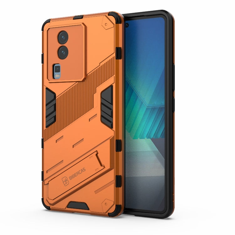 For vivo iQOO Neo7 Punk Armor 2 in 1 PC + TPU Phone Case with Invisible Holder