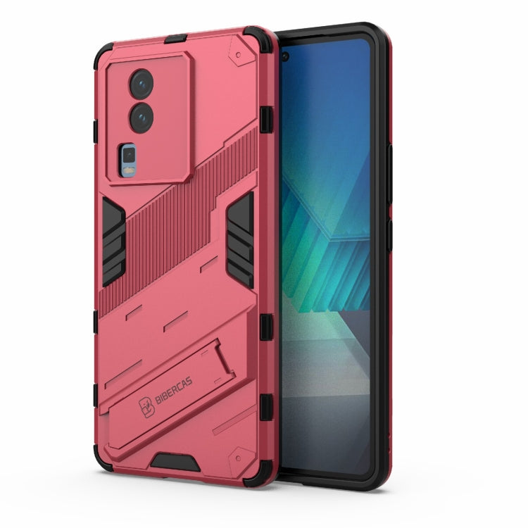 For vivo iQOO Neo7 Punk Armor 2 in 1 PC + TPU Phone Case with Invisible Holder