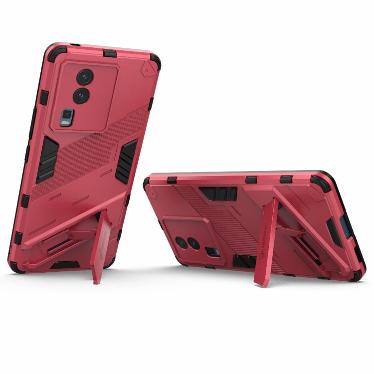 For vivo iQOO Neo7 Punk Armor 2 in 1 PC + TPU Phone Case with Invisible Holder