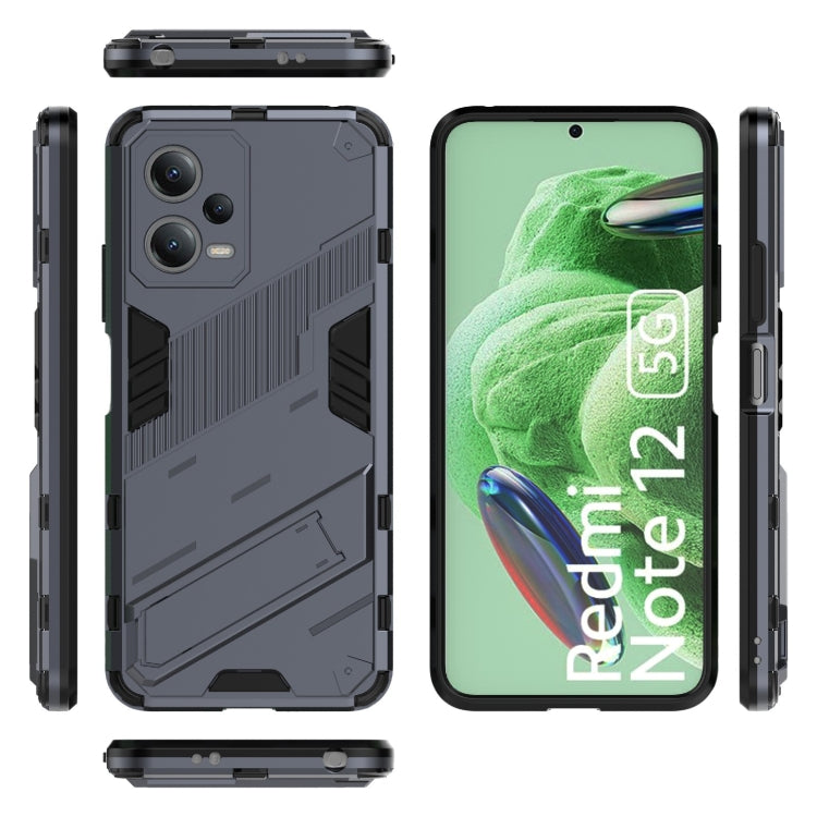 For Xiaomi Redmi Note 12 China / Note 12 5G India Punk Armor 2 in 1 PC + TPU Phone Case with Invisible Holder