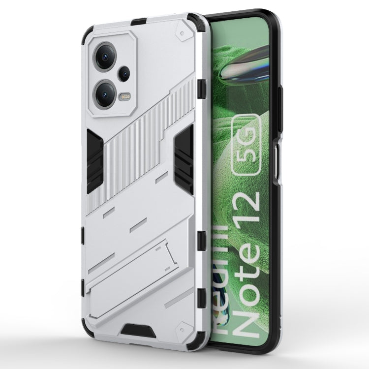 For Xiaomi Redmi Note 12 China / Note 12 5G India Punk Armor 2 in 1 PC + TPU Phone Case with Invisible Holder