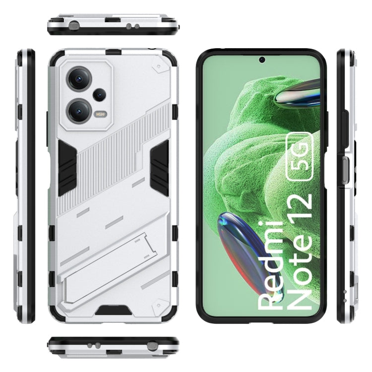 For Xiaomi Redmi Note 12 China / Note 12 5G India Punk Armor 2 in 1 PC + TPU Phone Case with Invisible Holder