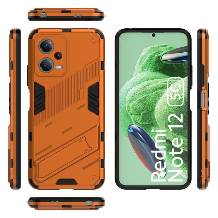 For Xiaomi Redmi Note 12 China / Note 12 5G India Punk Armor 2 in 1 PC + TPU Phone Case with Invisible Holder