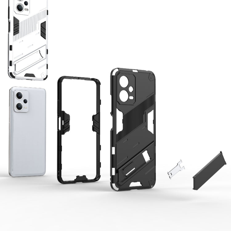 For Xiaomi Redmi Note 12 China / Note 12 5G India Punk Armor 2 in 1 PC + TPU Phone Case with Invisible Holder
