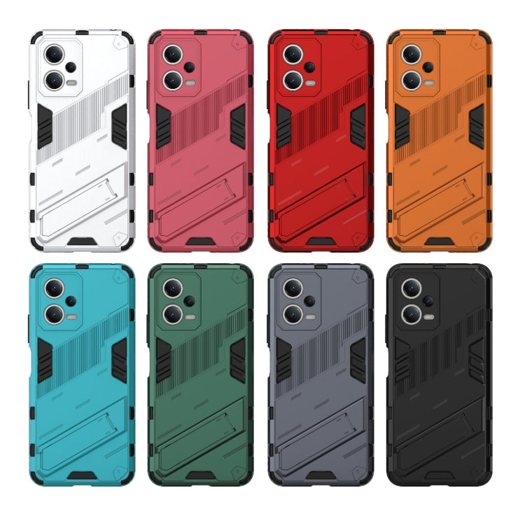 For Xiaomi Redmi Note 12 China / Note 12 5G India Punk Armor 2 in 1 PC + TPU Phone Case with Invisible Holder