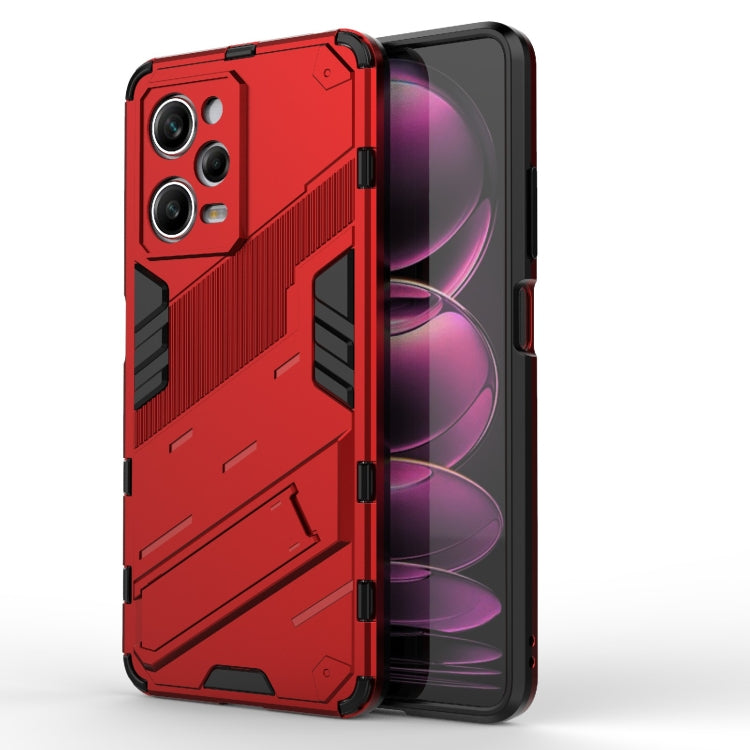 For Xiaomi Redmi Note 12 Pro 5G China / Note 12 Pro 5G Speed Punk Armor 2 in 1 PC + TPU Phone Case with Invisible Holder