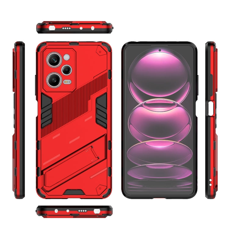 For Xiaomi Redmi Note 12 Pro 5G China / Note 12 Pro 5G Speed Punk Armor 2 in 1 PC + TPU Phone Case with Invisible Holder