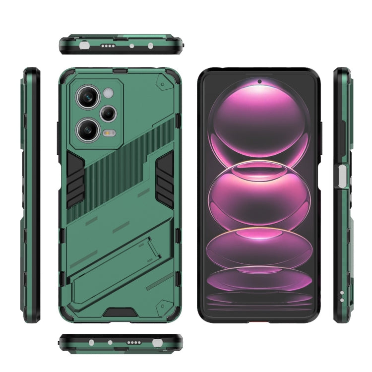 For Xiaomi Redmi Note 12 Pro 5G China / Note 12 Pro 5G Speed Punk Armor 2 in 1 PC + TPU Phone Case with Invisible Holder