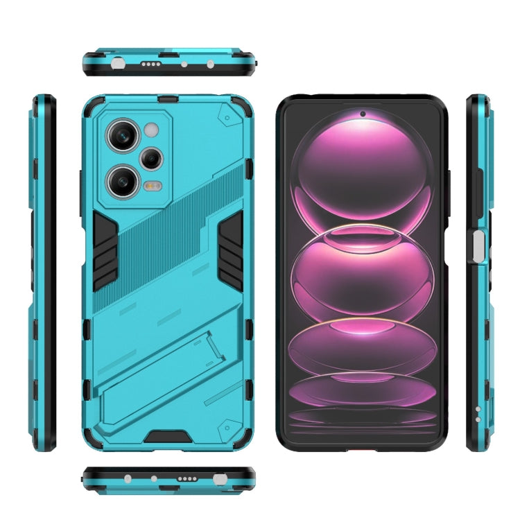 For Xiaomi Redmi Note 12 Pro 5G China / Note 12 Pro 5G Speed Punk Armor 2 in 1 PC + TPU Phone Case with Invisible Holder