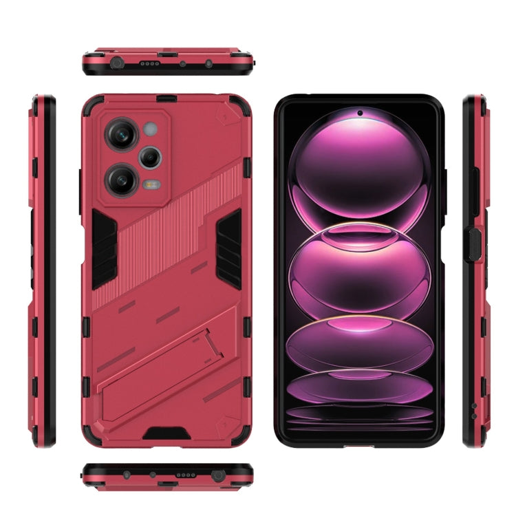 For Xiaomi Redmi Note 12 Pro 5G China / Note 12 Pro 5G Speed Punk Armor 2 in 1 PC + TPU Phone Case with Invisible Holder