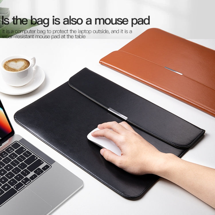 For 13.3 / 13.6 / 14 inch Laptop Ultra-thin Leather Laptop Sleeve