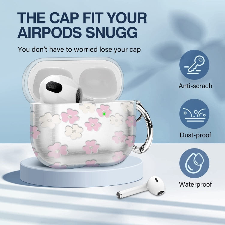 For AirPods 3 Glitter Four-color Flower Earphone Protective Case